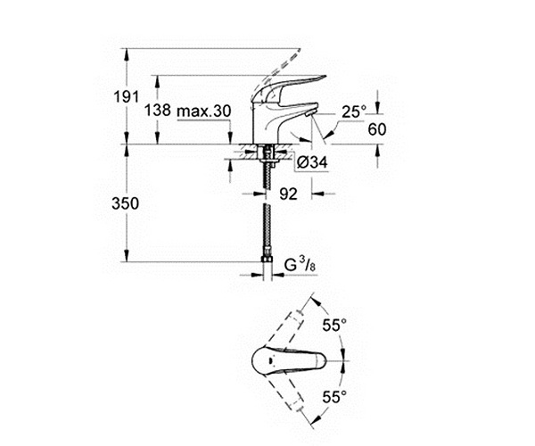 смеситель для раковины GROHE EUROECO SPECIAL